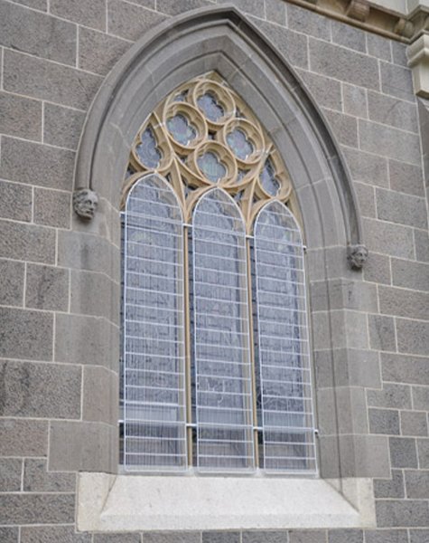 Custom made mesh used at St. Mary of the Angels Geelong.
